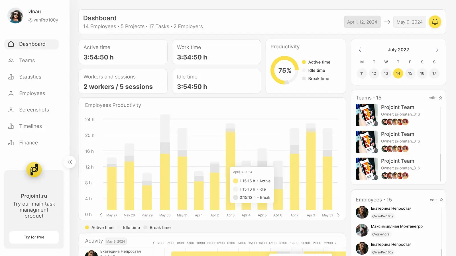 Трекер Продуктивности